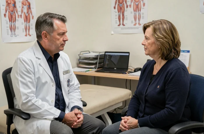 Médecin en consultation avec une patiente, représentant les conseils médicaux pour comprendre et prévenir les maladies